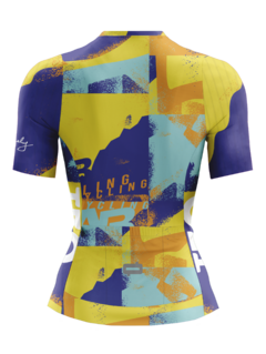 Camisa ABcycling amarela - Teo - roupas de ciclismo e esportes ao ar livre