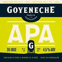 APA (American Pale Ale) - Cerveza Artesanal Goyeneche