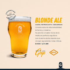 Blonde Ale - Cerveza Artesanal Goyeneche