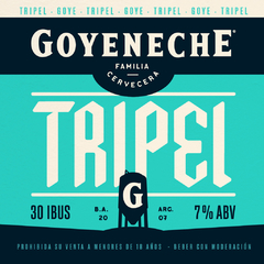 Tripel 355 ml - Cervecería Goye, Familia Cervecera