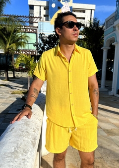 Camisa Tahu Viscolinho Amarelo - comprar online