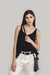 Cinturón Valeria negro con hebilla plateada - tienda online