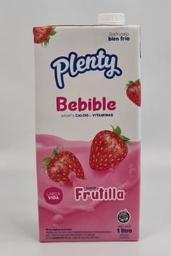 Yogurt bebible frutilla PLENTY 1lt. CAJA DE 8 UNIDADES.
