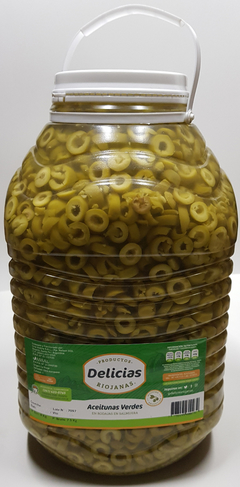 Aceitunas verdes en rodajas DELICIAS RIOJANAS 4kg