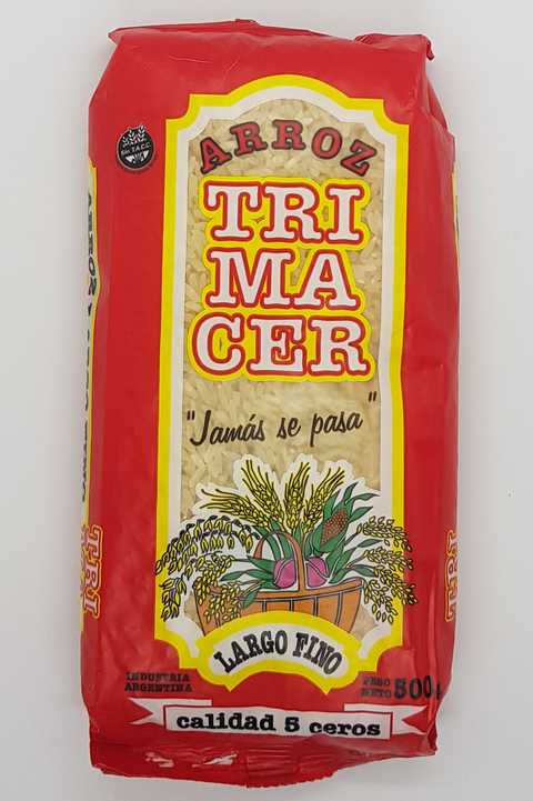 Arroz TRIMACER 500gr. BOLSON DE 10 UNIDADES.