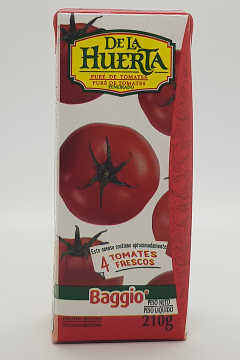 Pure de tomate LA HUERTA 210gr. PACK DE 18 UNIDADES.