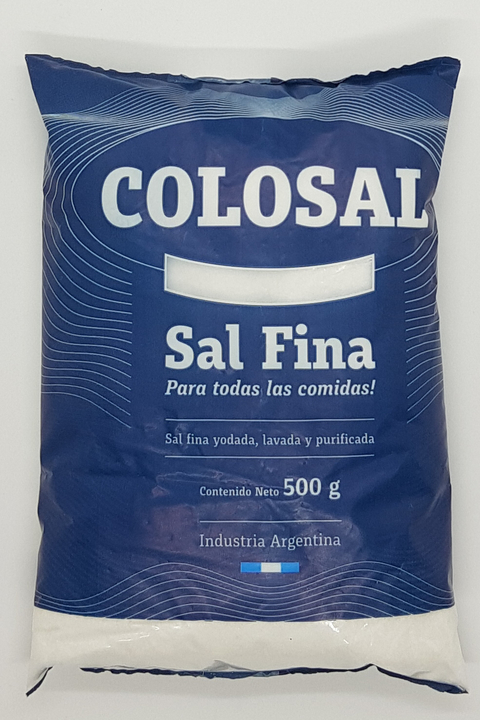 Sal Fina COLOSAL 500gr. BOLSON DE 20 UNIDADES.