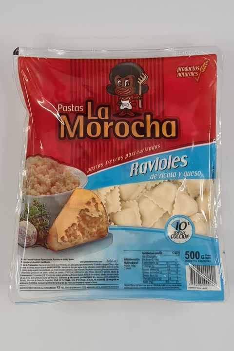 Ravioles ricota y queso LA MOROCHA 500gr