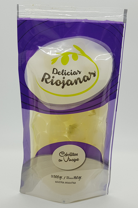 Cebollitas en vinagre DELICIAS RIOJANAS 180gr. PACK DE 3 UNIDADES.