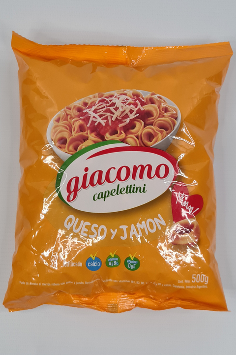 Capelletini jamón y queso GIACOMO 500gr