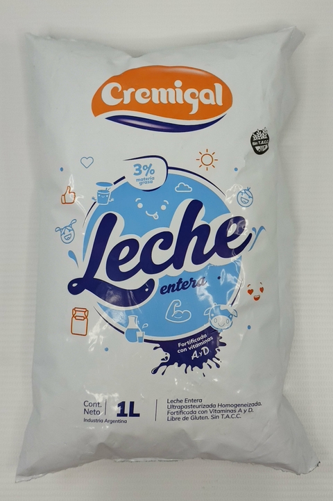 Leche entera sachet CREMIGAL 1lt