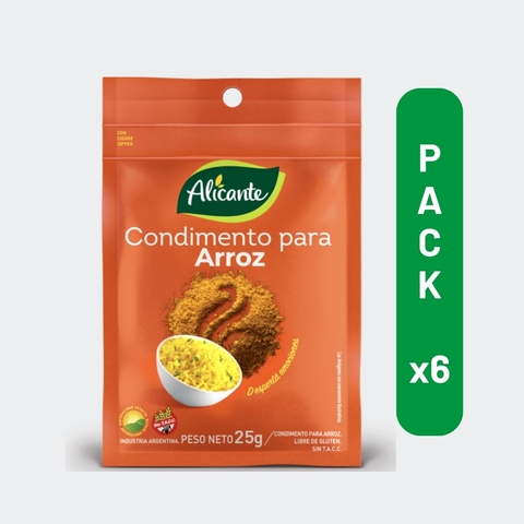 Condimento para arroz ALICANTE 25gr. CAJA DE 5 UNIDADES.