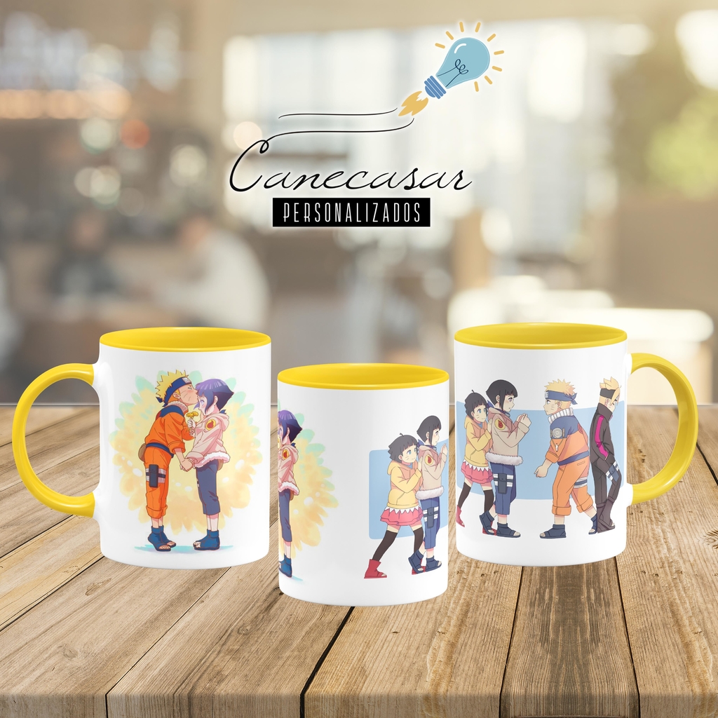 Caneca Naruto Desenho - Interior E Alça Branca (simples)