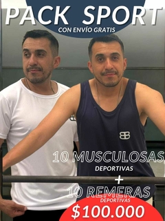 Pack 10 Musculosa Deportivas + 10 Remeras Deportivas