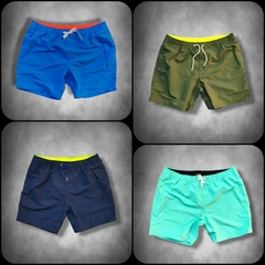 Pack 5 Short de Baño Liso C/vivo + 5 Remera Lisa - comprar online