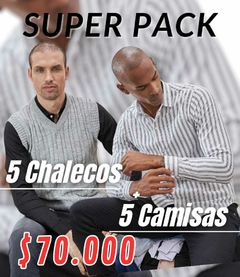 Pack 5 Chaleco de Lana + 5 Camisas