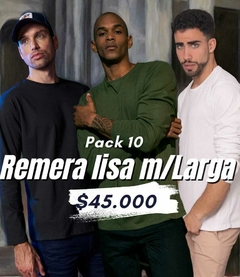 Pack 10 Remera Basica M/L