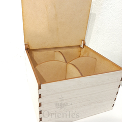Caja de madera OrienTés con 4 divisiones - comprar online