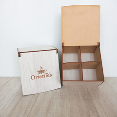 Caja de madera OrienTés con 4 divisiones