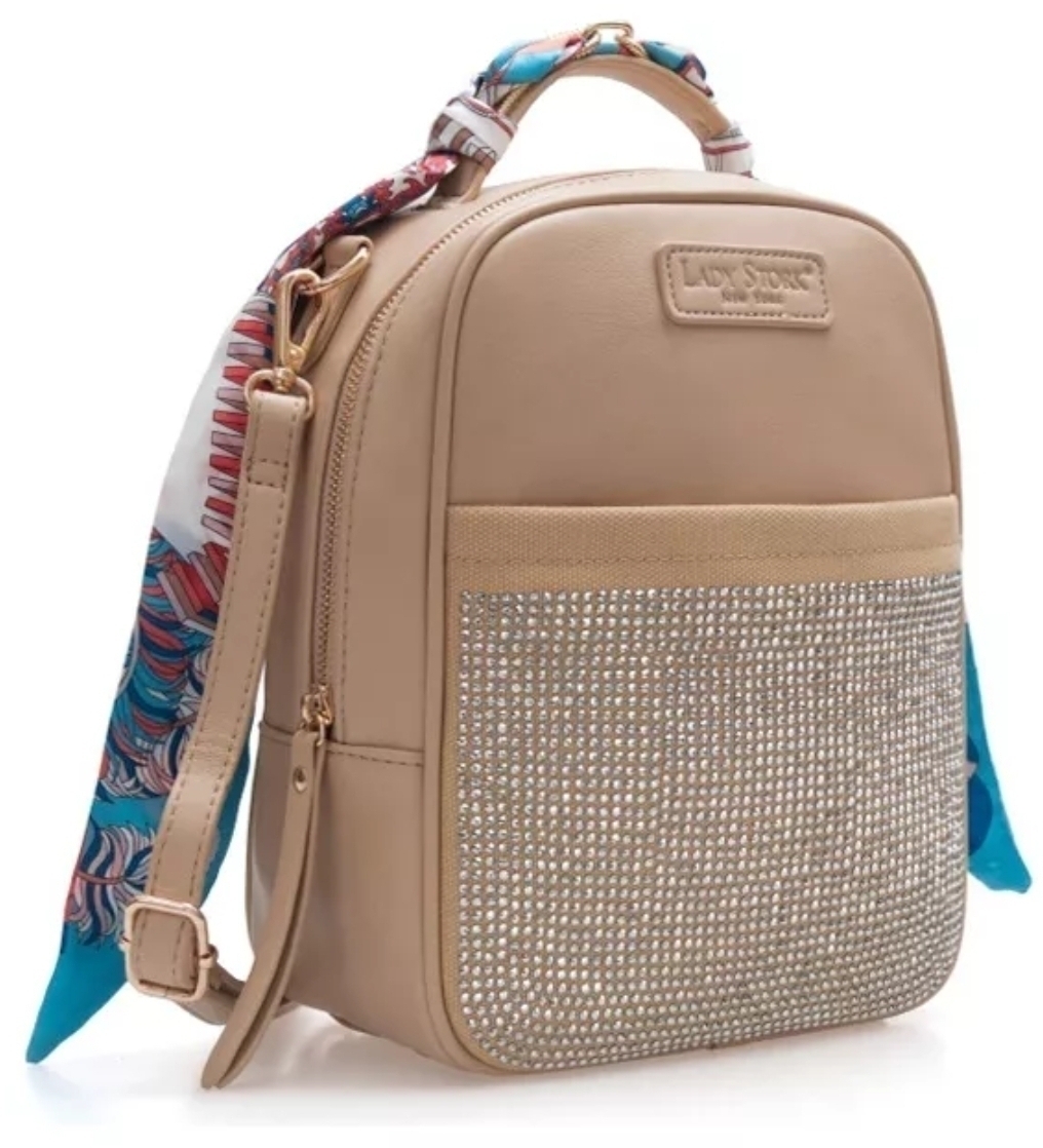 MOCHILA FREYA BEIGE LADY STORK Venneri Shoes