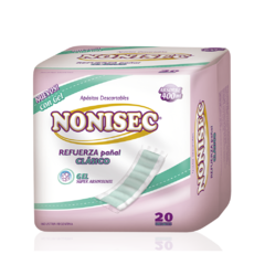 Nonisec Refuerza pañal x por 20 unidades. (verde/rosa) - comprar online