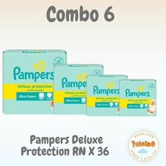 COMBO 6 Pampers Deluxe Protection Talle Recien Nacido x 36 unidades en internet