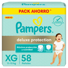 Pampers Deluxe Protection Talle XG x 58 unidades (Nueva Presentacion, Ex Premium Care)