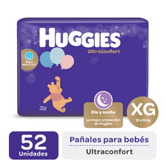 HUggies Ultra Confort Talle XG x 52 unidades