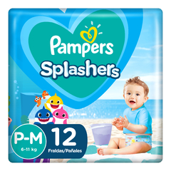 Pampers Splashers P-M x 12 unidades (6 a 11 kg)