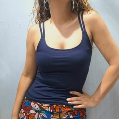 MUSCULOSA 2 TIRITAS - AZUL MARINO - Chula