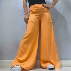 MAXI PANTALON de LINO - NARANJA en internet