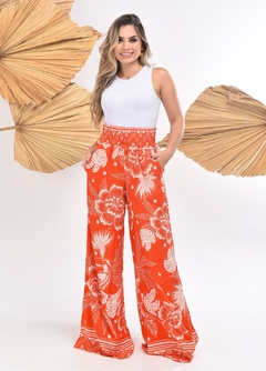 Calça Pantalona Floral - moda feminina, o look perfeito - femininabelles