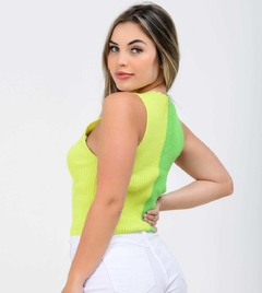 Cropped Luy Azul c/ Branco - loja online