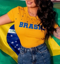T-Shirt Pérolas Brasil - moda feminina, o look perfeito - femininabelles
