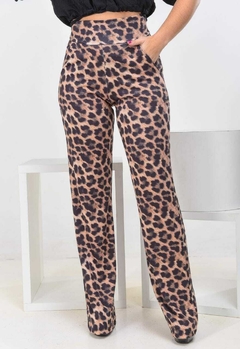 Calça Pantalona Animal Print