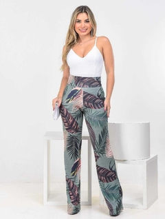 Calça Pantalona Ayla Verde - comprar online