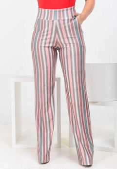 Calça Pantalona Listrada