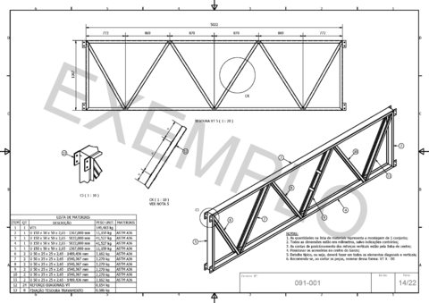 Projeto Customizado de Coberta Metálica (100m² até 1.000m²) [R$/m²]