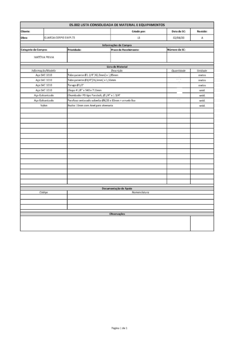 Projeto Guarda Corpo e Corrimão Duplo (Escada de Emergência)