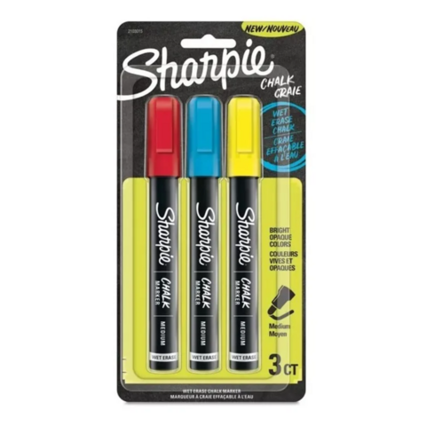 MARCADOR VIDRIO CHALK SHARPIE PRIMARY X3