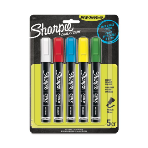 MARCADOR VIDRIO CHALK SHARPIE STANDAR X5