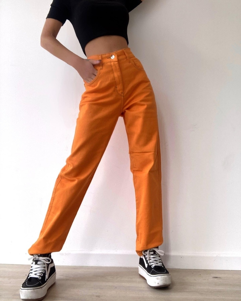 Jean mom naranja Comprar en ADOLFA