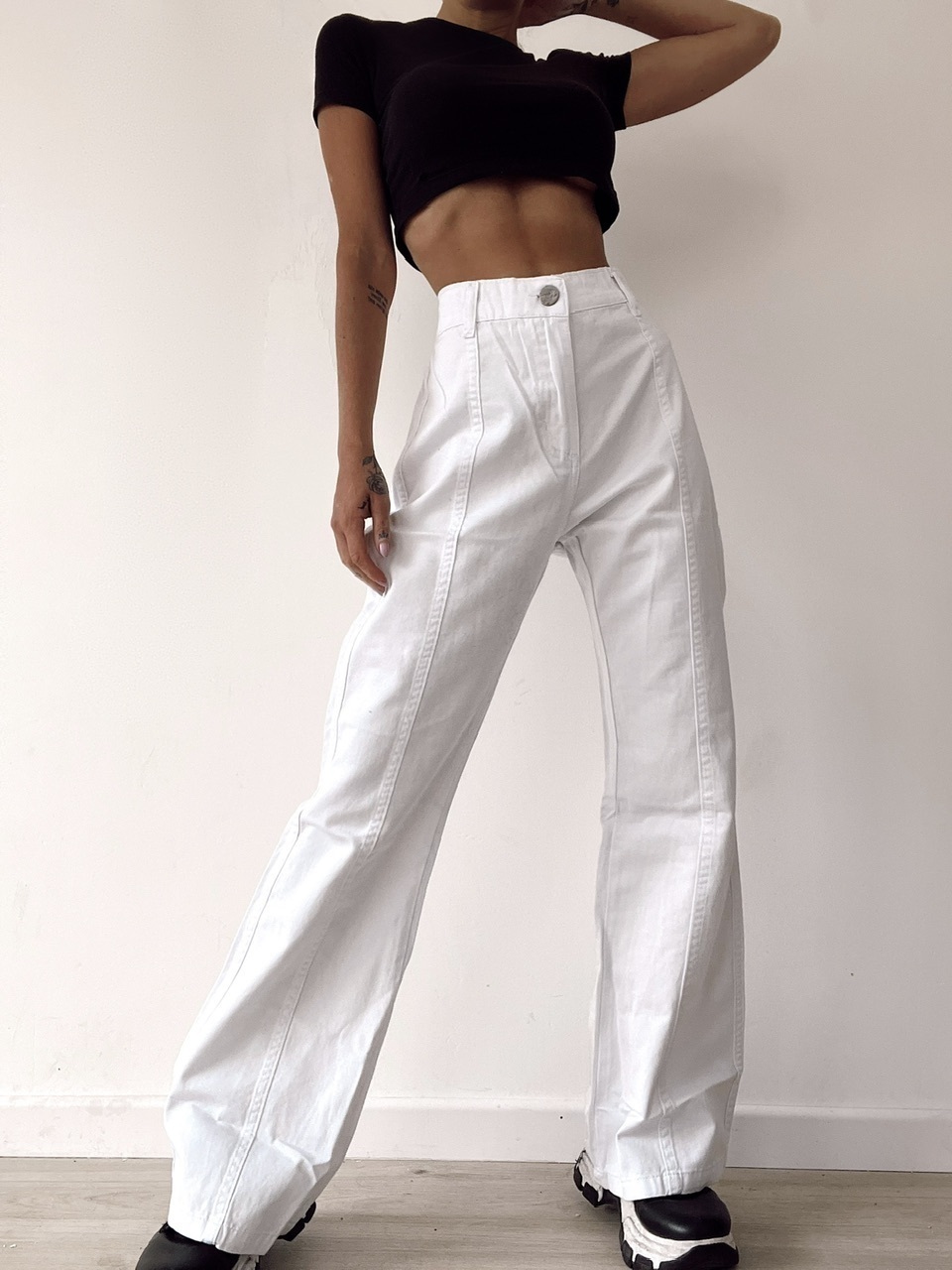 Jean wide blanco oxford Comprar en ADOLFA