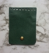 aba mini bag couro legítimo verde 10 X 13.5 cm