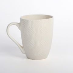 MUG PORCELANA BLANCA ZIG ZAG