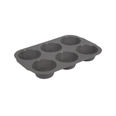 MOLDE X6 MUFFINS SILICONA GRIS