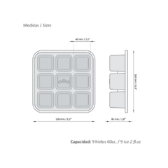 CUBETERA DE SILICONA CON TAPA