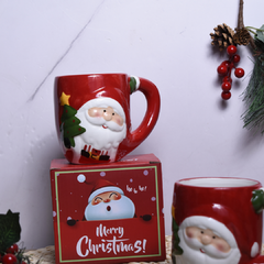 MUG CERAMICA 260ML PAPA NOEL C/PINO