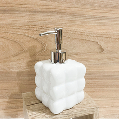 DISPENSER CUADRADO CERAMICA BLANCA