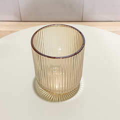 VASO RAYADO 260ML VIDRIO ORO - comprar online